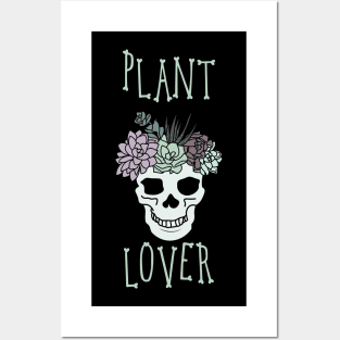 Pretty Aesthetic Skull Succulent Plant Lover Head Posters and Art